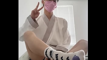 Chinese hanfu sissy femboy lad milky socks buttfuck and massive jizz flow
