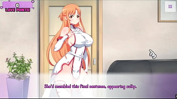 Waifu Hub [Hentai parody game PornPlay ] Ep.1 Asuna Porno Sofa audition - this insatiable damsel from sword Art Online want to be a sex industry star