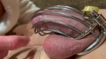 Purity Belt very first time on his Sausage and destroyed ejaculation
