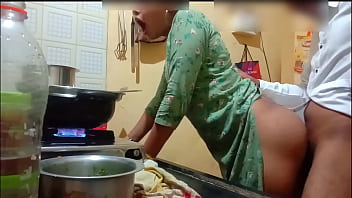 Indian marvelous wifey got fucked while cooking