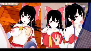 [Eroge Koikatsu! ] Touhou Reimu Hakurei kneads her cupcakes H! 3DCG Thick Udders Anime Vid (Touhou Project) [Hentai Game]